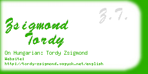 zsigmond tordy business card